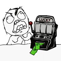 Angry Slot Machine Sticker by Rageguy