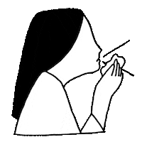 AlmostIris girl cold sneeze flu Sticker