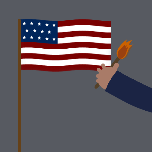 donald trump burn GIF by alexa kerr