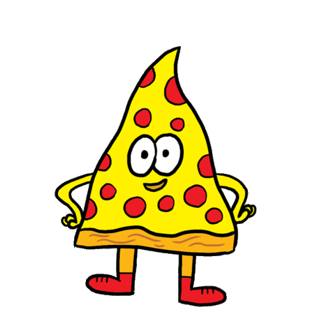Pizza Doodle Sticker by Jon Burgerman