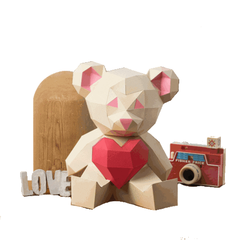 sofsofs giphyupload love vintage bear Sticker