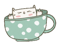 Cat Coffee Sticker by Franziska Höllbacher