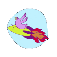 hola_corbox nasa volar nave cohete Sticker