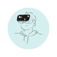 Virtual Reality Illustration Sticker by Headspin AS