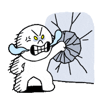 Angry Moon Sticker by LINE FRIENDS