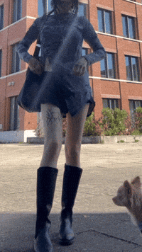 Cute Girl Dog GIF