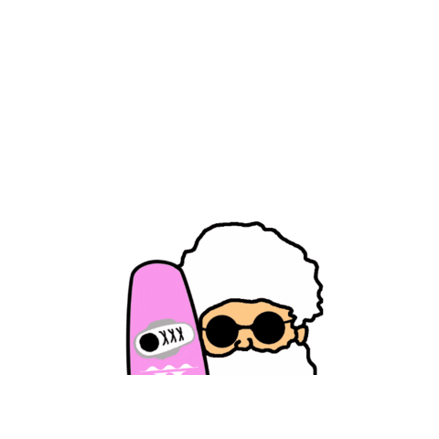 CORALPARK giphygifmaker wakeboard ハッピー おじさん Sticker