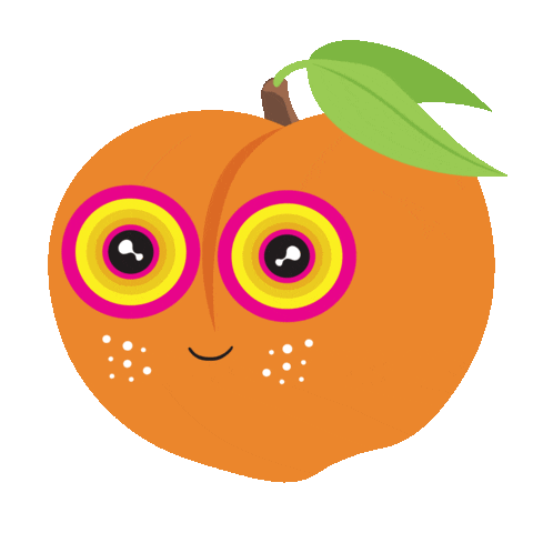 Fruit Peach Sticker by Sloomoo Institute