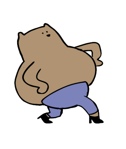 bearandburrow giphyupload bear strut bearandburrow Sticker