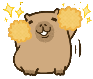 kapi_capybara giphyupload happy dance cheer Sticker