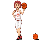 mintermizi art smile pixel basketball Sticker