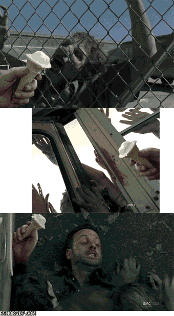 attacking the walking dead GIF by Cheezburger