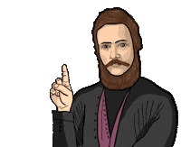 onaque up pointing hero finger Sticker