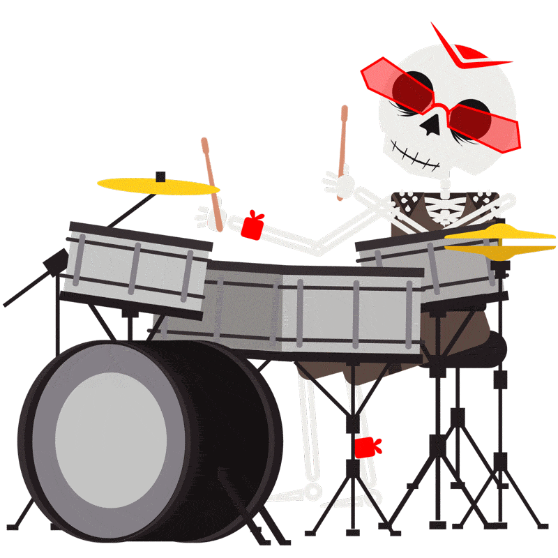 BandiOnline giphyupload music animation rock Sticker