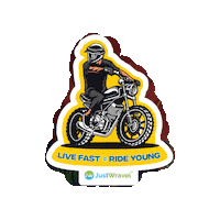 justwravel travel rider biker harley Sticker