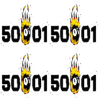 Fire 8Ball Sticker by 50to01