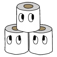 Scared Toilet Paper Sticker by harrietphillips