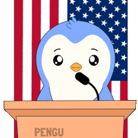 American Flag Smile GIF by Pudgy Penguins