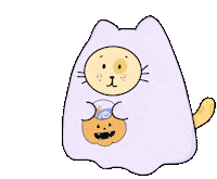 Trick Or Treat Cat Sticker