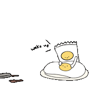 Egg 白 Sticker