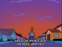 homer simpson sunset GIF