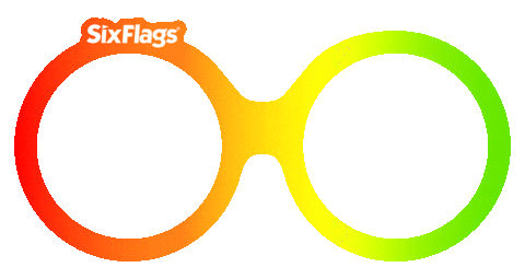 Rainbow Sun Sticker by Six Flags