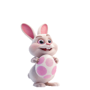 Bunny Rabbit Happy Easter Sticker