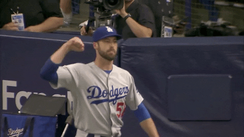 thefrosty giphygifgrabber fist pump dodgers dylan floro GIF