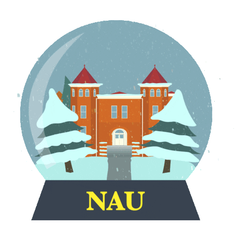 northern arizona university snow Sticker by NAU Social