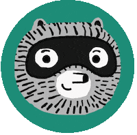 Pbs Kids Raccoon Sticker by FUZZYTOWN