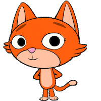 Cat Hello Sticker by Holler Studios