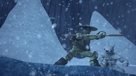 snow samurai GIF by Teenage Mutant Ninja Turtles