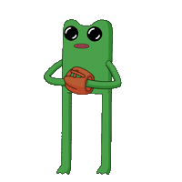 Game Day Frog Sticker by fwogs