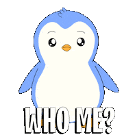 Who Is It What Sticker by Pudgy Penguins