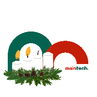 Christmas Candle Sticker by Maintech