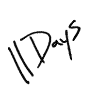 11 Days Sticker by therealmarclo