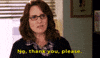 Tina Fey Swipe Left GIF