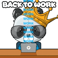 Work Mood Sticker by PandaPals