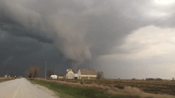 Huge Supercell Touches Down Near Davenport