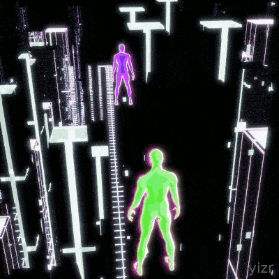 yizr art animation 3d light GIF