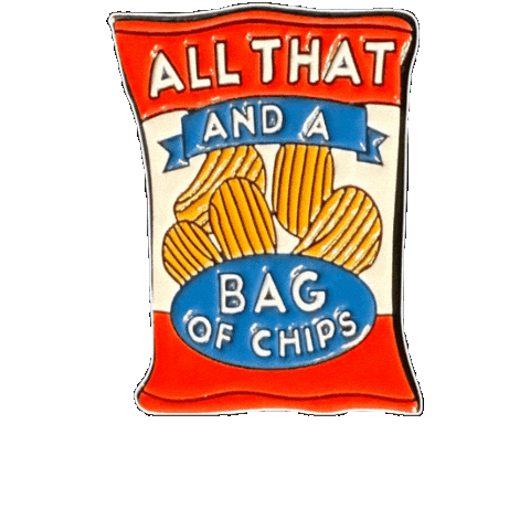 pinnedpins snack bag all chips Sticker