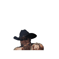Montanamaxbbq point cowboy max bbq Sticker