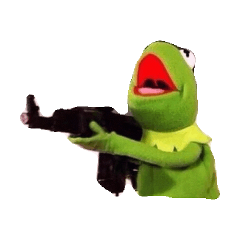 Gun Kermit Sticker by imoji