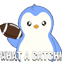 Touch Down Superbowl Sunday Sticker by Pudgy Penguins