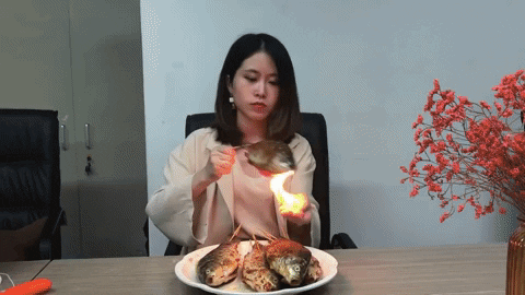 trulysocial giphygifmaker cooking fish office GIF