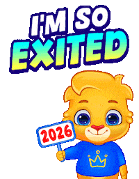 Excited Happy New Year Sticker by Lucas and Friends by RV AppStudios