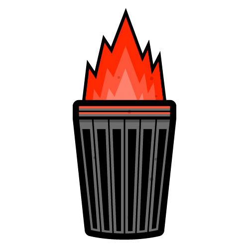 Fire Trash Sticker