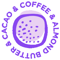 almond butter coffee Sticker by Hushup and Hustle