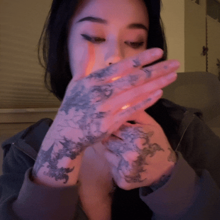 Cute Girl Smoking GIF