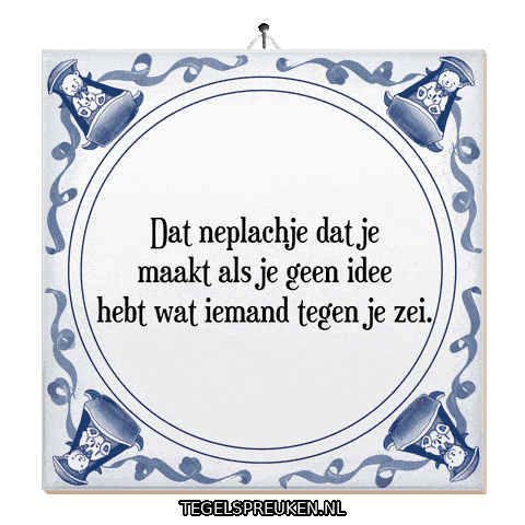 Grijns Stilte Sticker by Tegelspreuken.nl